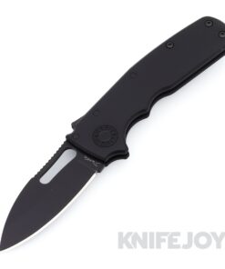 Demko Knives SC-20CVDLC-ANOALUMBLK-SS Shark Cub Stealth 20CV DLC Slicer Shark Blade with Black Anodized Aluminum Handles