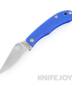 Spyderco C137GBLP Honeybee Blue G10 Handle with PlainEdge Blade