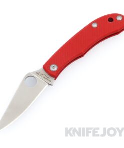 Spyderco C137GRDP Honeybee Red G10 Handle with PlainEdge Blade