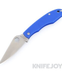 Spyderco C138GBLP Grasshopper Blue G-10 Handle with PlainEdge Blade