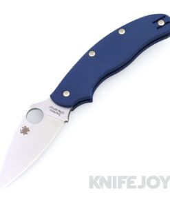 Spyderco C94GPCBL UK Penknife Blue Lightweight CPM SPY27 PlainEdge Blade with Cobalt Blue G10 Handles