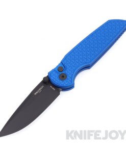 Pro-tech Knives PT-INT106-Blue Tactical Response 3 Integrity Double Thumbstud Manual DLC S35VN Blade with Relic Textured Blue Aluminum Handles/ Blasted Hardware/ Deep Carry Clip