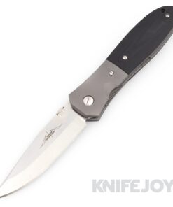 Emerson Knives Custom MV-3 Folder Satin Blade with Black Micarta Handle Scales and Ti Bolsters