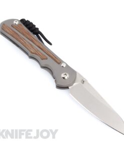 Chris Reeve Knives Large Inkosi Left Hand Plain Insingo Magnacut Blade with Natural Canvas Micarta Inlay Glass Blasted Titanium Handles
