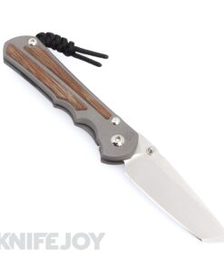Chris Reeve Knives Large Inkosi Left Hand Plain Magnacut Tanto Blade with Natural Canvas Micarta Inlay/ Titanium Handles