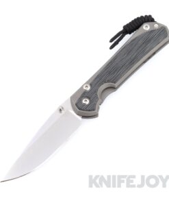 Chris Reeve Knives Large Sebenza 31 Drop Point Magnacut Blade with Black Canvas Micarta Inlay Glass Blasted Titanium Handles