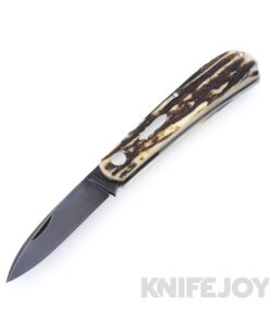 Grayson Jennings Custom Knives Zulu, A2 Steel, Vintage Sambar Stag Handle