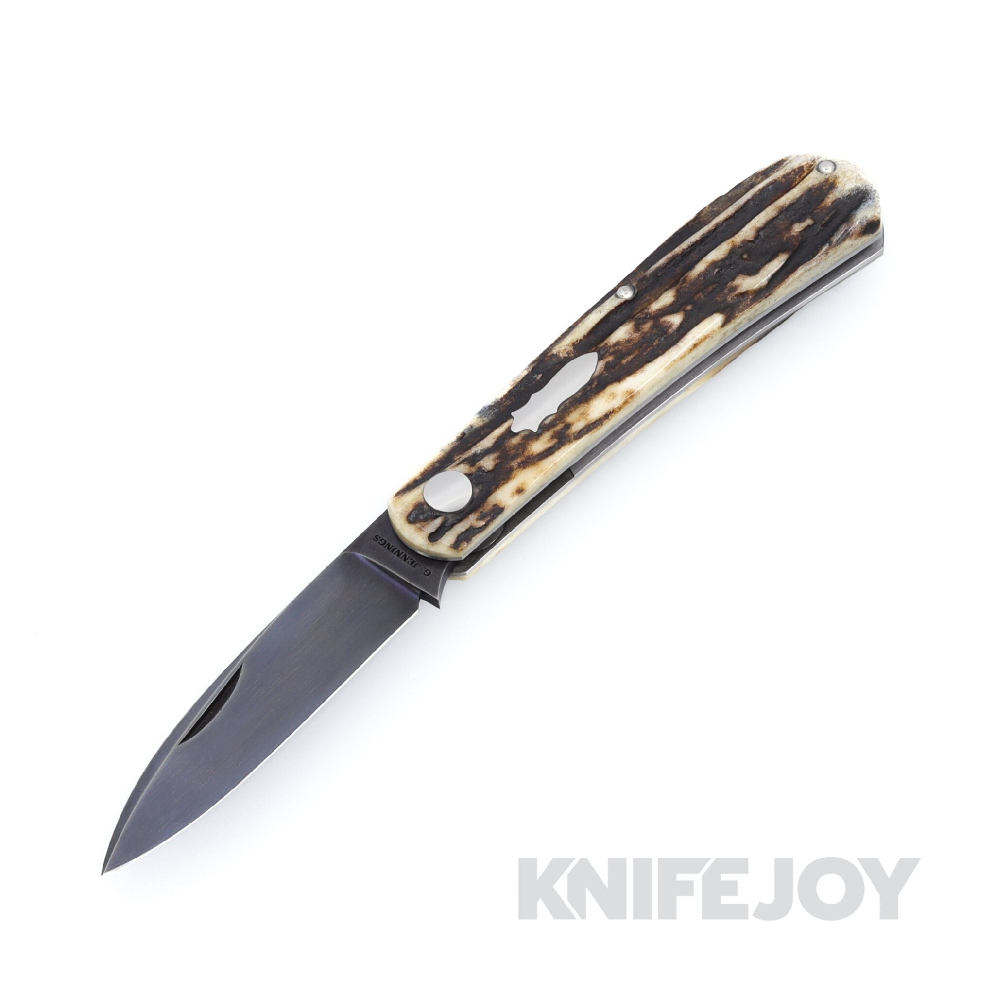 Grayson Jennings Custom Knives Zulu, A2 Steel, Vintage Sambar Stag Handle