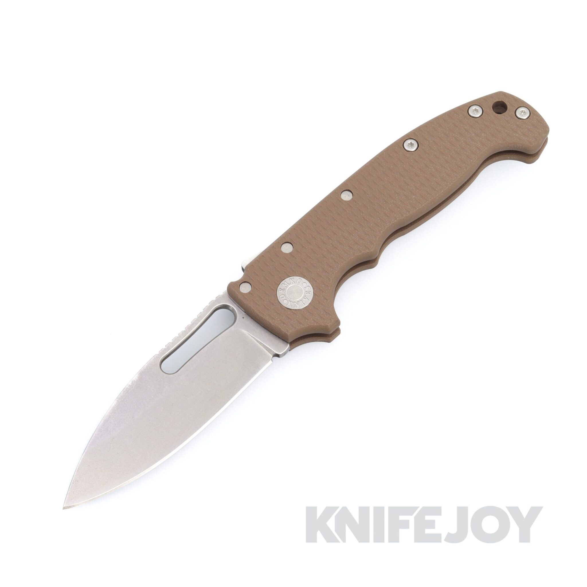 Demko Knives MGAD20S Drop Point CPM-M4 Blade with Dark Earth Machine Textured G10 Handles