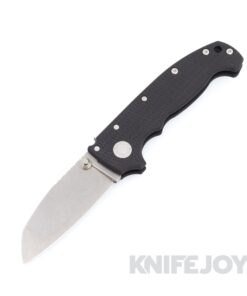 Demko Knives MGAD20 Shark Foot NO SLOT 20CV Blade with Black Machine Textured G10 Handles