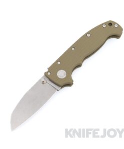 Demko Knives MGAD20 Shark Foot NO SLOT 20CV Blade with OD Green Machine Textured G10 Handles