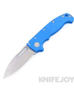 Demko Knives MGAD20S Drop Point CPM-M4 Blade with Blue Fine Textured G10 Handles