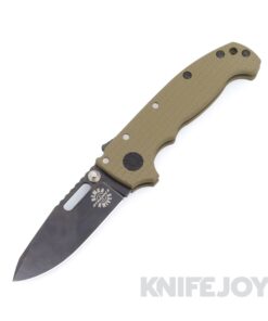Demko Knives MGAD20S Spear Point DLC Magnacut Blade with OD Machine Textured G10 Handles