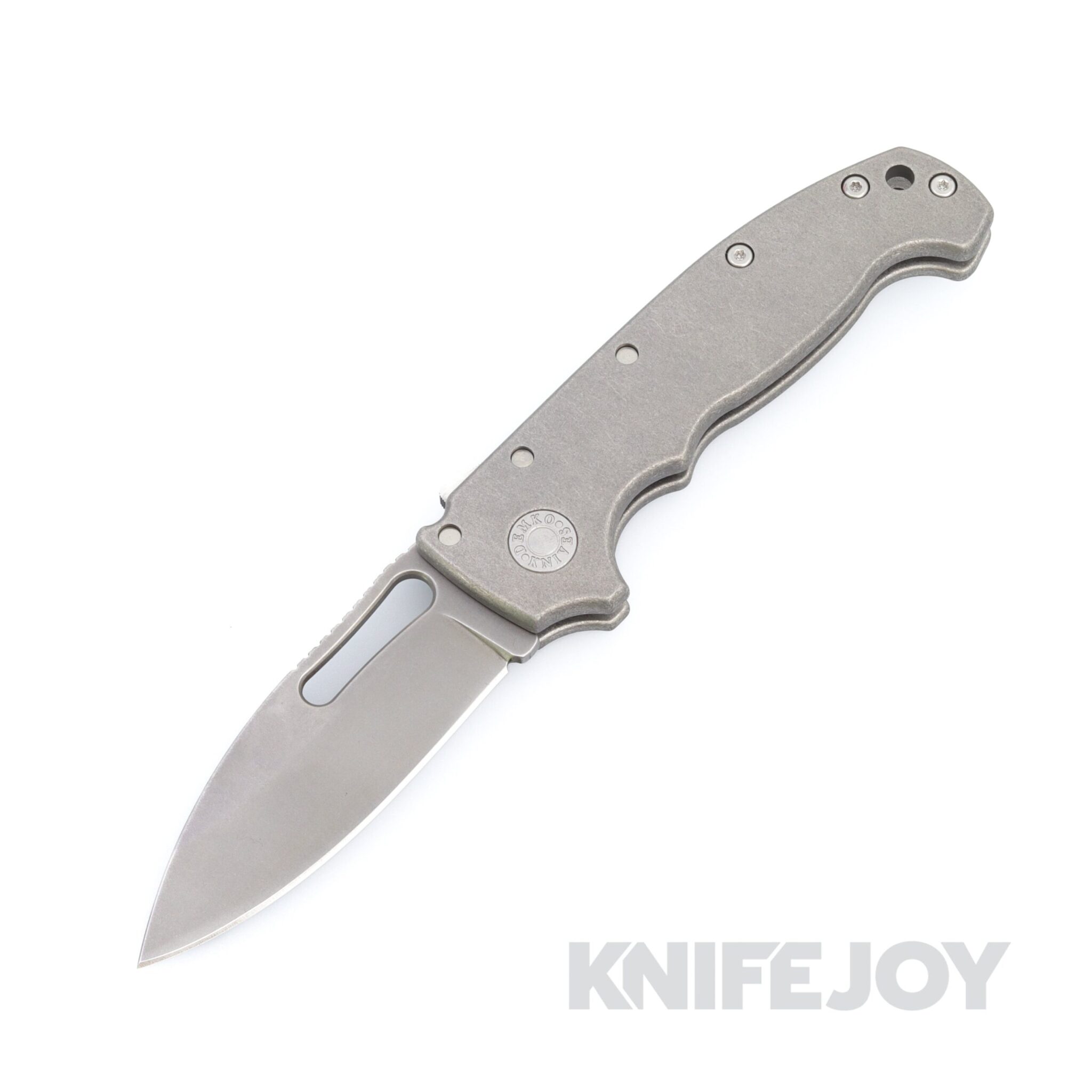 Demko Knives MGAD20S Drop Point CPM-M4 Blade with All Titanium Smooth Handles