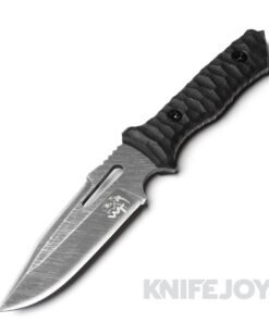 Wander Tactical WT226 S-Commando Stone Edge Finish Nitro-B Blade with Black Grooved Micarta Handles