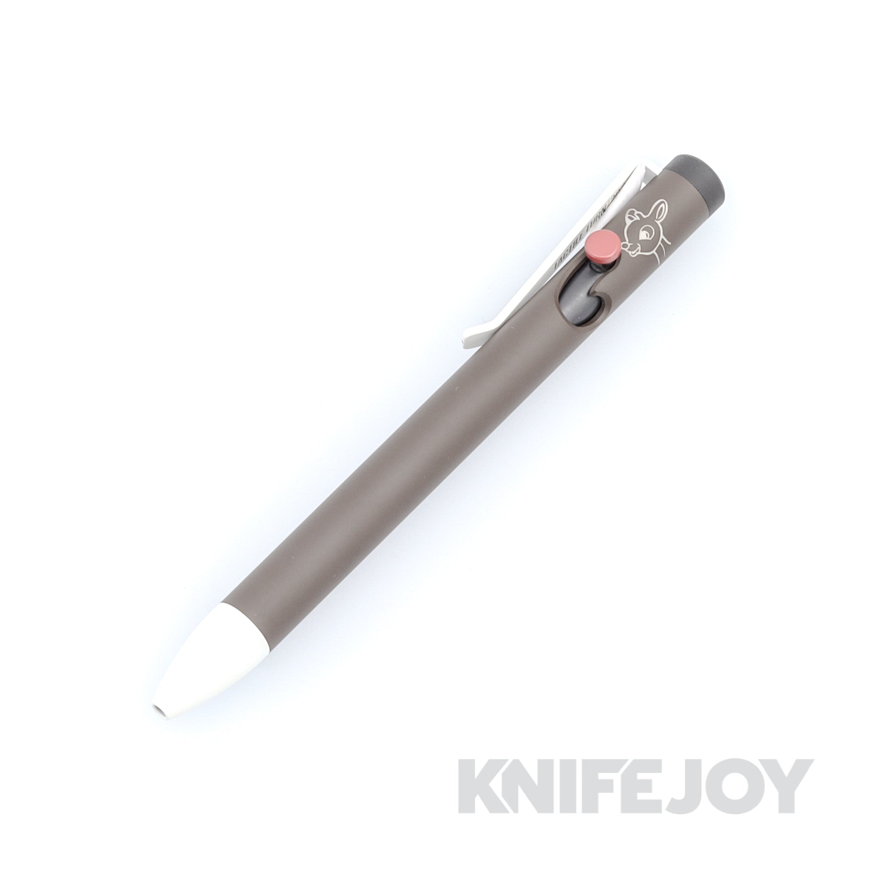 Tactile Turn KnifeJoy Exclusive Standard Bolt Action Pen with Bright Red Bolt and Reindeer Brown Cerakote