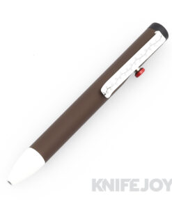 Tactile Turn KnifeJoy Exclusive MINI Size Bolt Action Pen with Bright Red Bolt and Reindeer Brown Cerakote Pen