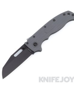 Demko Knives AD20.5 DLC Shark Foot D2 Blade Shark Lock with Grey Textured Grivory Handles