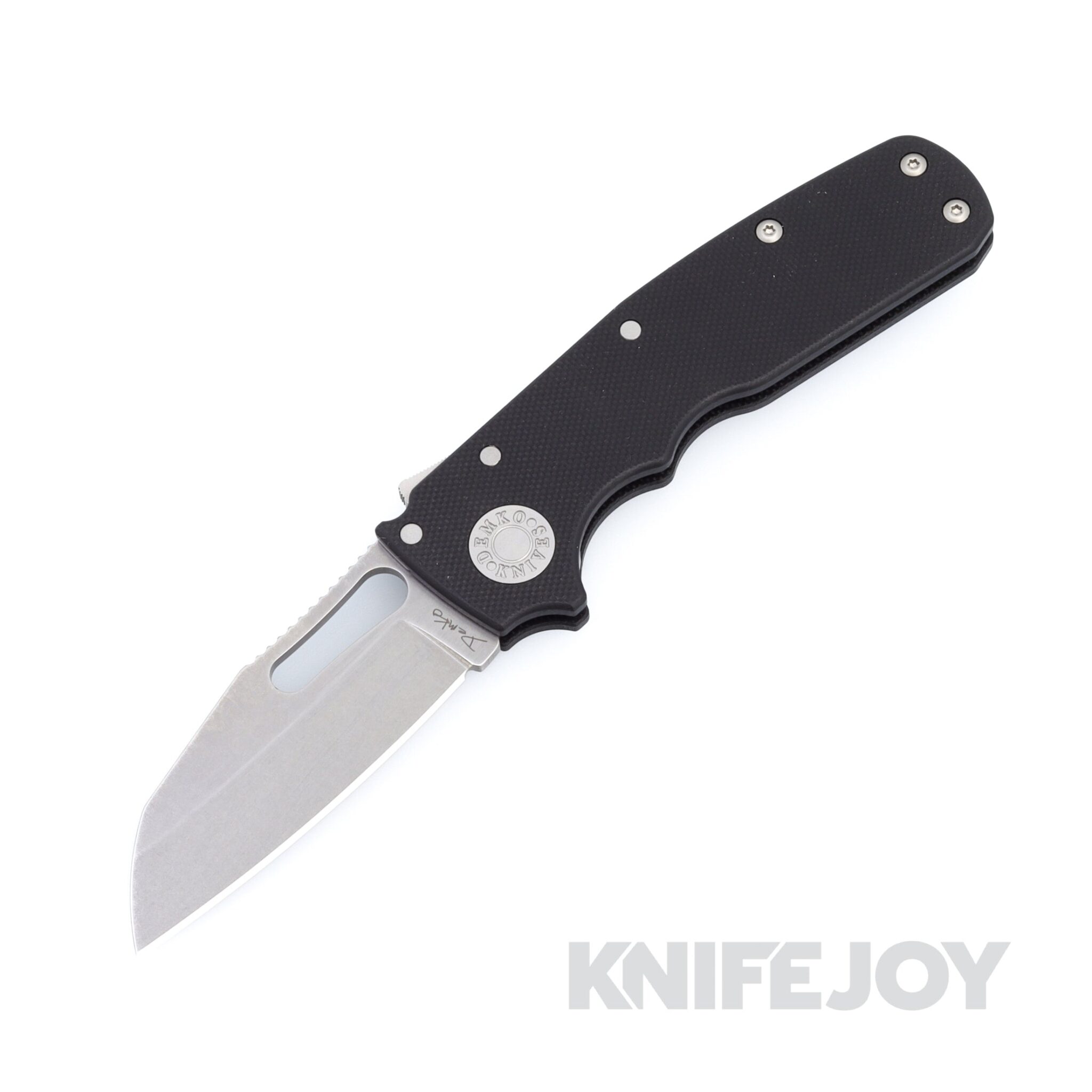 Demko Knives AD20.5SC20CVBLKG10-SF Shark Cub 20CV Shark Foot Blade with Black G10 Handles