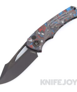 Heretic Knives H046-6A-USA/CC Pariah Manual Drop Point DLC Magnacut Blade with Black "America Camo" Carbon Handles