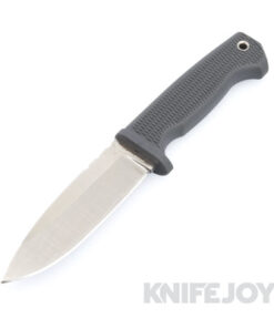 Demko Knives Fixed Blade FreeReign Drop Point AUS10A Blade with Grey Rubberized Handles/ Kydex Sheath