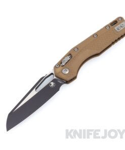 MICROTECH Standard Issue 210T-1PMDE MSI Ram Lock Folder Single Edge Standard Black Blade with Dark Earth Injection Molded Tri-Grip Handles / Beadblast Hardware