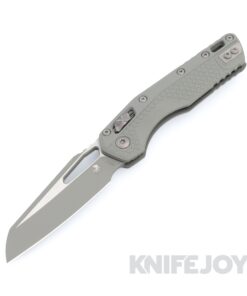 MICROTECH Standard Issue 210T-1PMCBG MSI RAM-LOK Folder Single Edge Bull Grey Cerakote Sheepsfoot Blade with Grey Injection Molded Tri-Grip Handles