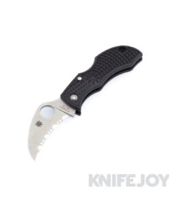 Spyderco MBKHBS Manbug Hawkbill Satin VG-10 SpyderEdge Blade with Black Lightweight FRN Handles
