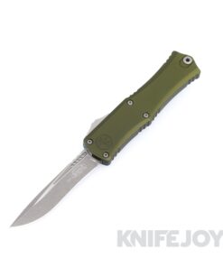 MICROTECH 1705M-10APOD Mini Hera II GEN III Auto OTF Recurve Apocalyptic Standard Blade with OD Green Aluminum Handles