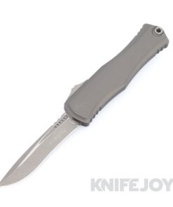 MICROTECH 1705-10APNC Hera II GEN III Recurve Auto OTF Single Edge Standard Apocalyptic Blade with Natural Clear Aluminum Handles