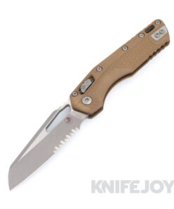 MICROTECH Standard Issue 210T-11APPMDE MSI Ram Lock Folder Single Edge Apocalyptic Partially Serrated Blade with Dark Earth Polymer Tri-Grip Handles