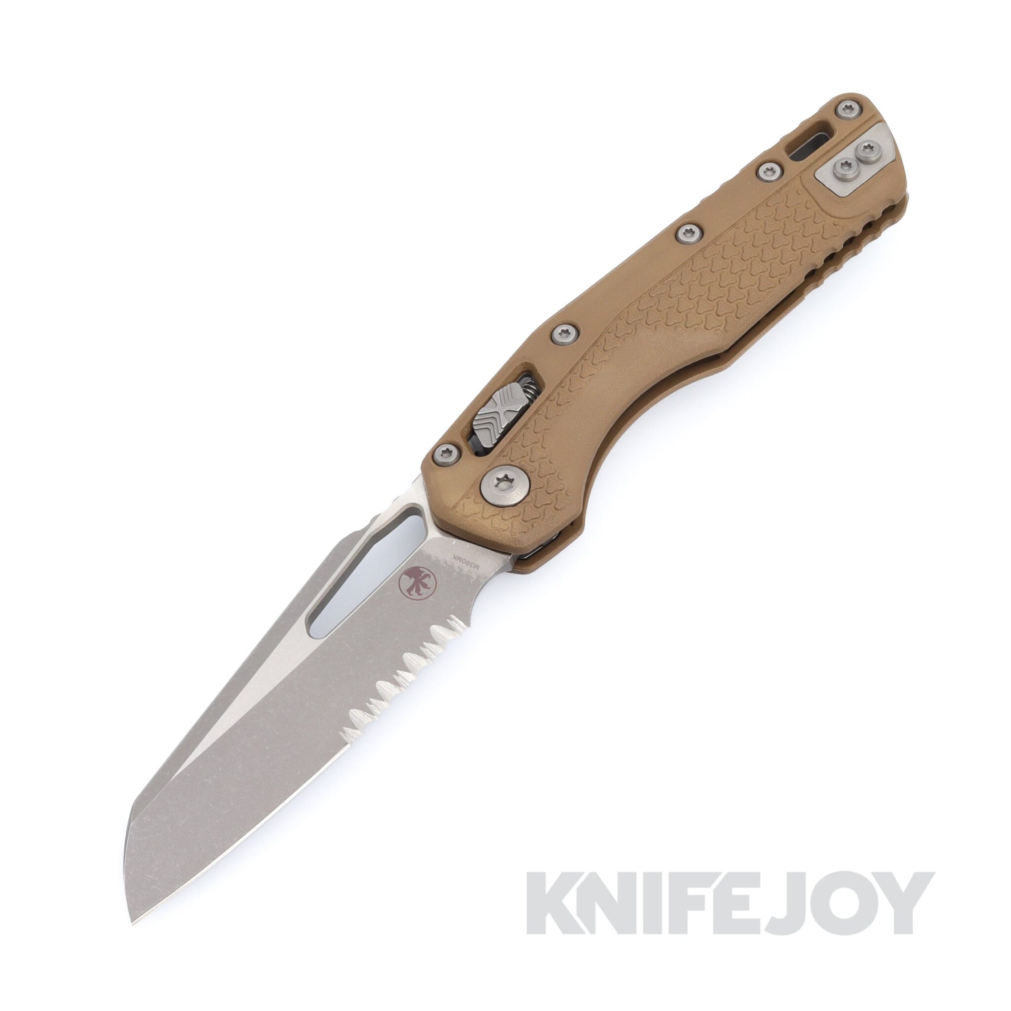 MICROTECH Standard Issue 210T-11APPMDE MSI Ram Lock Folder Single Edge Apocalyptic Partially Serrated Blade with Dark Earth Polymer Tri-Grip Handles
