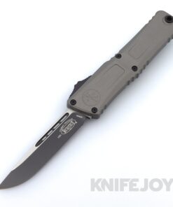 MICROTECH 1143-1NC Combat Troodon III OTF Auto GEN III Single Edge Two-Tone Standard Blade with Natural Clear Anodized Aluminum Handles