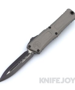 MICROTECH 1142-1NC Combat Troodon Gen III OTF Auto Double Edge Standard Blade with Natural Clear Aluminum Handles