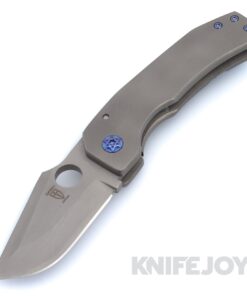 Zermeno Knives GS Tyr Stonewash Nitro-V Blade with Stonewash Titanium Handles