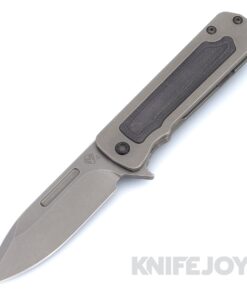 Medford Knives TFF-4 S45VN Tumbled Drop Point Blade with Tumbled / Black G10 Handle and Black "Made in the USA" Pennant Clip
