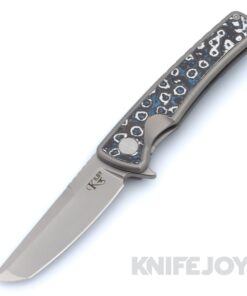 Mechforce Kilby Collab Shard Integral Folder with Stonewash M390 Blade and Glass-Blasted Ti Handle with Frost Fatcarbon Inserts