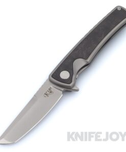 Mechforce Kilby Collab Shard Integral Folder with Stonewash M390 Blade and Glass-Blasted Ti Handle with Black Dune Fatcarbon Inserts