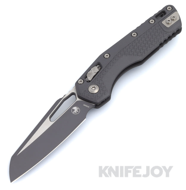 MICROTECH Standard Issue 210T-1PMCSG MSI RAM-LOK Folder Single Edge Sniper Gray Cerakote Sheepsfoot Blade with Grey Injection Molded Tri-Grip Handles