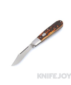 Grayson Jennings Custom Knives Prototype Remington 1143 SlipJoint Magnacut Blade with Amber Stag Jig Bone Scales / Federal Shield