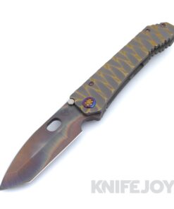 Medford Knives 187 DPT D2 Vulcan Tanto Blade with BB/Cement Bronze Predator Handles / Flamed Hardware / Bronze Clip