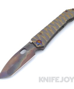 Medford Knives 187 DPT D2 Vulcan Tanto Blade with BB/Cement Gray Predator Handles / Flamed Hardware / Bronze Clip