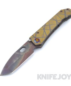 Medford Knives 187 DPT D2 Vulcan Tanto Blade with BB/Cement Gray LaserTag Handles / Flamed Hardware and Clip