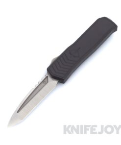 Medford Knives MERC-1 OTF S45VN Tumbled Blade with Black Handles and Flamed Clip