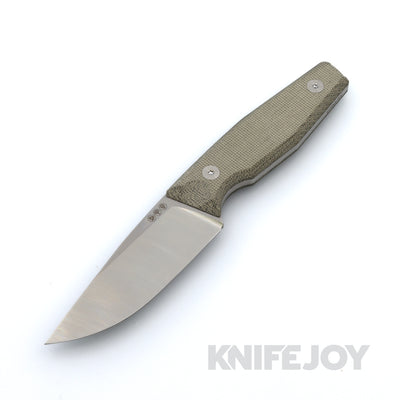Boker Daily Knives 121511 AK4 Alex Kremer Designed 3V Fixed Blade Knife with Green Canvas Micarta Handle and Kydex Sheath