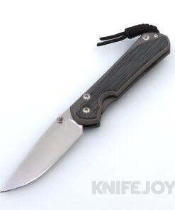 Chris Reeve Knives Large Sebenza 31 Polished Drop Point Magnacut Blade with Black Canvas Micarta Inlay and Titanium Handles