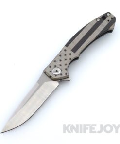Zero Tolerance Knives ZT 0450 S35VN Blade with Titanium Handles and BoatRight Bladeworks Black Engraved American Flag