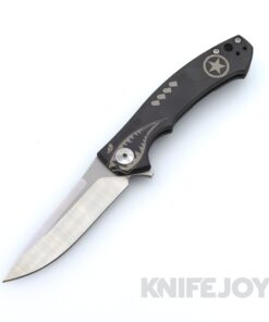 Zero Tolerance Knives ZT 0450 S35VN Blade with Titanium Handles and BoatRight Bladeworks Black Engraved Flying Tiger Art