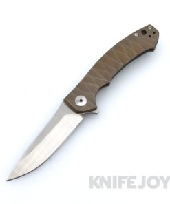 Zero Tolerance Knives ZT 0450 S35VN Blade with Titanium BoatRight Bladeworks Customized Bronze-Anodized Rock-Textured Handles
