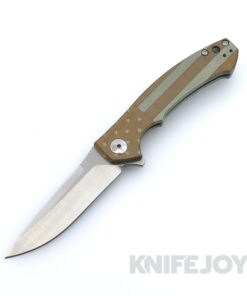 Zero Tolerance Knives ZT 0450 S35VN Blade with Titanium Handles and BoatRight Bladeworks Green/Bronze Engraved American Flag